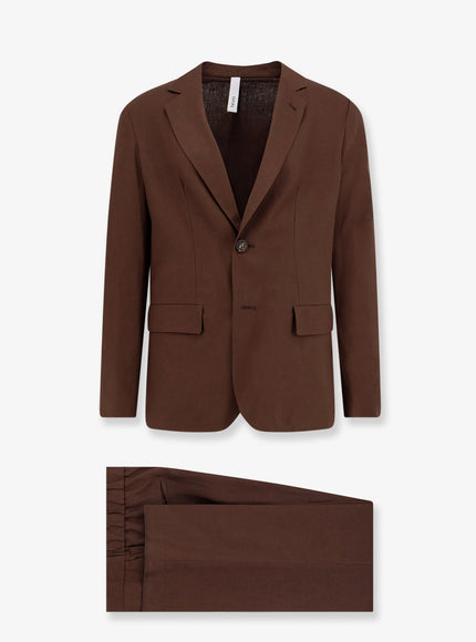 Hevo Galatina Linen And Viscose Suit Brown