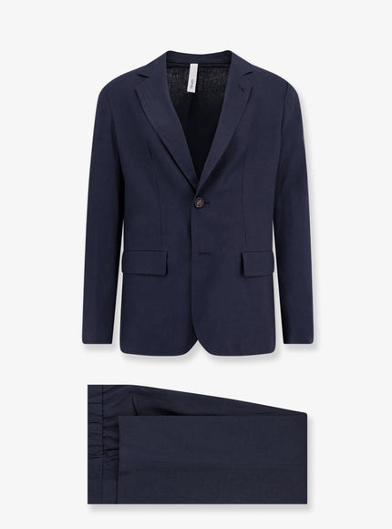 Hevo Galatina Linen And Viscose Suit Blue Navy