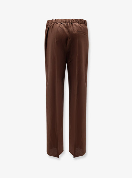 Hevo Torre Chianca Linen And Viscose Trousers