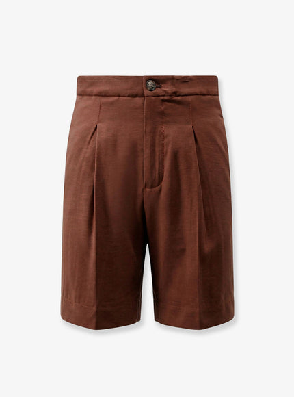 Hevo Torre Lapillo Modal Blend Bermuda Shorts Brown
