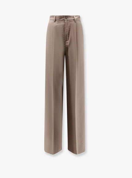 Hevo Torreveneri Modal And Polyester Trousers Beige