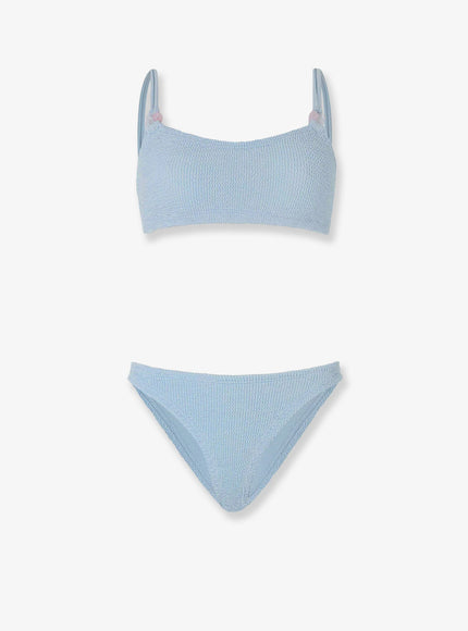 Hunza G Cassie The Original Crinkle Bikini Uni Metalliciceblue