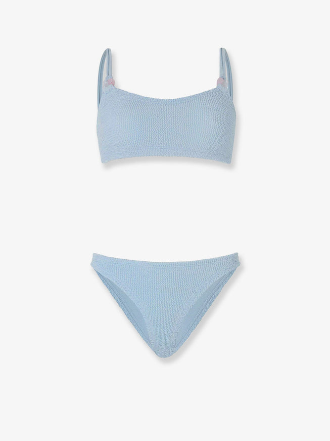 Hunza G Cassie The Original Crinkle Bikini Uni Metalliciceblue