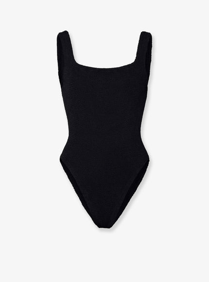 Hunza G Crinkle Fabric One-Piece Swimsuit Uni Black