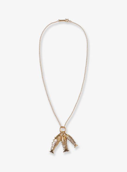 Isabel Marant River Brass Necklace Uni Dore
