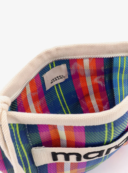 Isabel Marant Powden Nylon Clutch With Striped Pattern