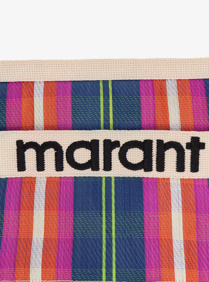 Isabel Marant Powden Nylon Clutch With Striped Pattern