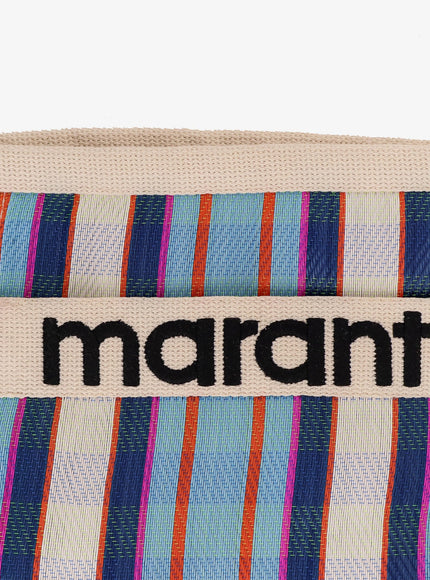 Isabel Marant Powden Nylon Clutch With Striped Pattern