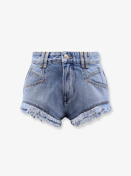 Isabel Marant Eneidala Denim Shorts Light Blue