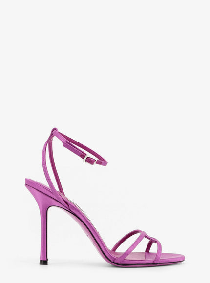 Jimmy Choo Leo Satin Sandals Violetorchid