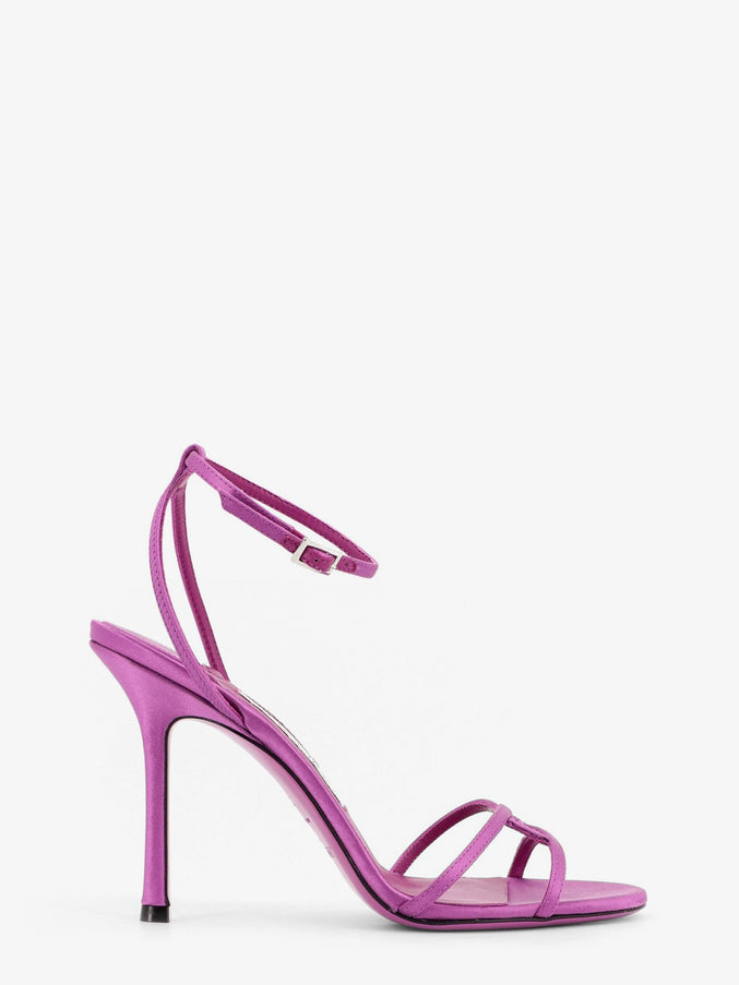 Jimmy Choo Leo Satin Sandals Violetorchid