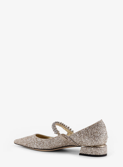 Jimmy Choo Bing Leather Pumps With All-Over Glitter Detail