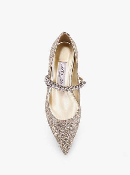 Jimmy Choo Bing Leather Pumps With All-Over Glitter Detail