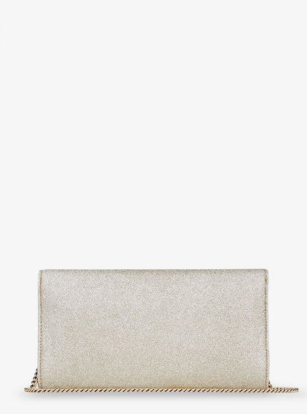 Jimmy Choo Emmie Leather Clutch With All-Over Glitter