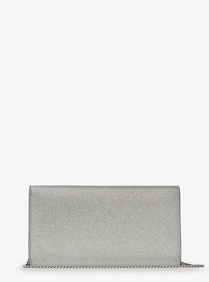 Jimmy Choo Emmie Leather Clutch With All-Over Glitter