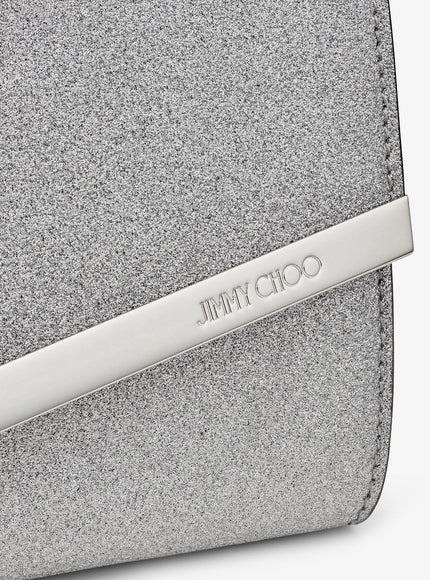 Jimmy Choo Emmie Leather Clutch With All-Over Glitter