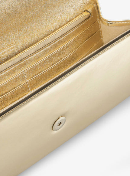 Jimmy Choo Emmie Leather Clutch With All-Over Glitter
