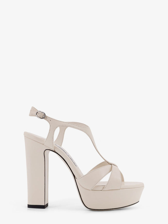 Jimmy Choo Kesia Leather Sandals Latte