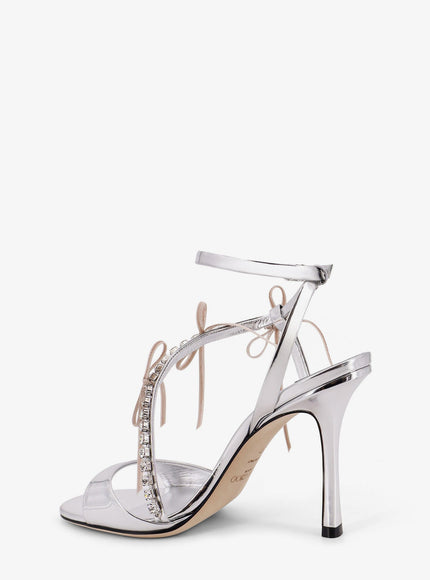 Jimmy Choo Lula Leather Sandals With Rhinestone Detail