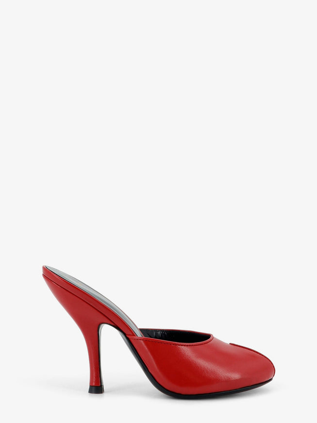 Jude Leather Date Mule Sandals Red
