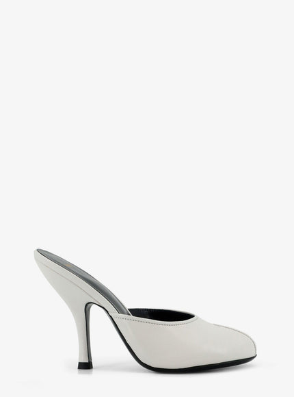 Jude Leather Date Mule Sandals White