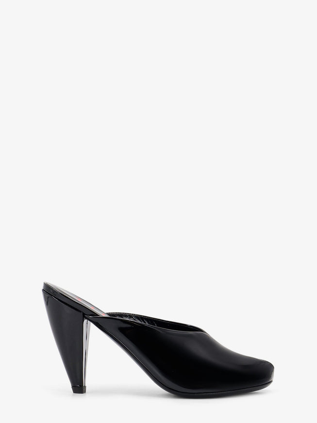 Jude Paw Mule Patent Leather Sandals Black