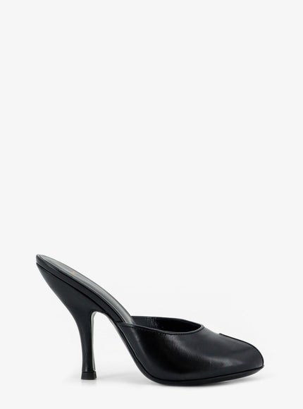 Jude Leather Date Mule Sandals Black