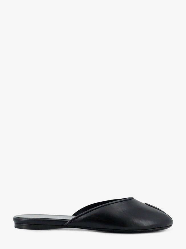Jude Date Flat Leather Sandals Black