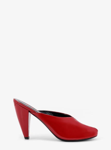 Jude Paw Mule Patent Leather Sandals Red
