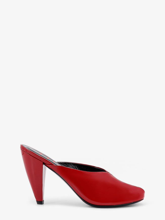 Jude Paw Mule Patent Leather Sandals Red