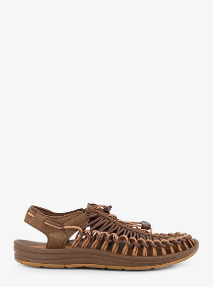 Keen Uneek M Woven Fabric Sandals Dark Earth Chipmunck