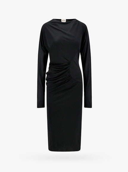 Khaite Viscose Long Dress S Nero