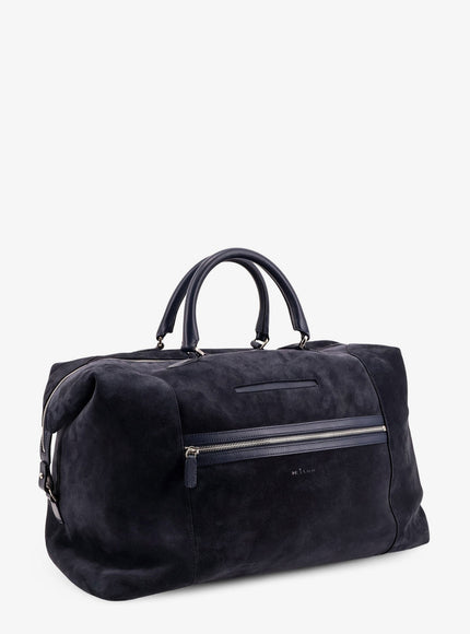Kiton Ciro Paone Suede Weekend Travel Bag