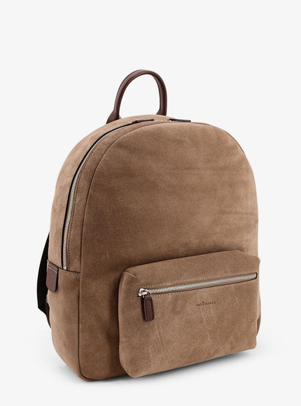Kiton Ciro Paone Suede Backpack With Engraved Logo