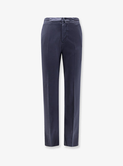 Kiton Ciro Paone Lyocell Blend Trouser Blu