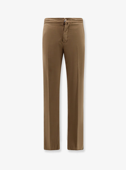 Kiton Ciro Paone Lyocell Blend Trouser Nocciola
