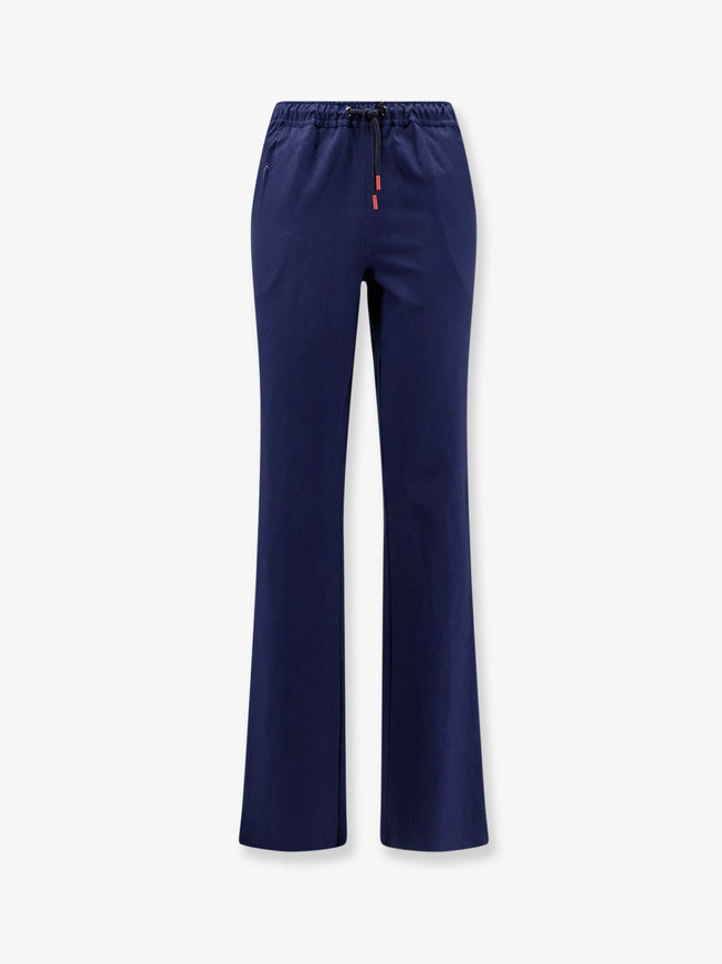 Kiton Ciro Paone Cotton Trousers With Drawstring Blu
