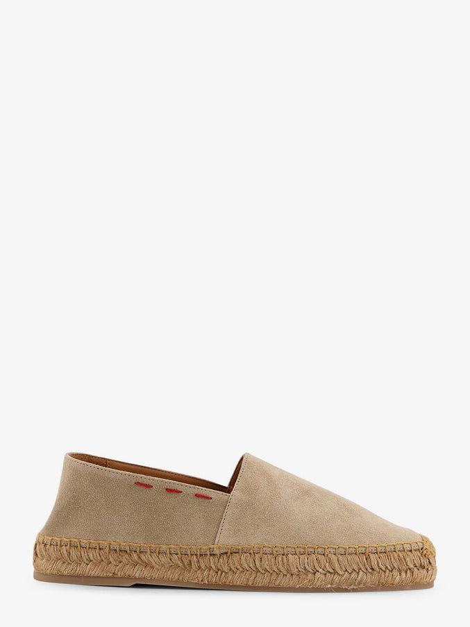 Kiton Ciro Paone Suede Espadrilles With Iconic Stitching Sabbia