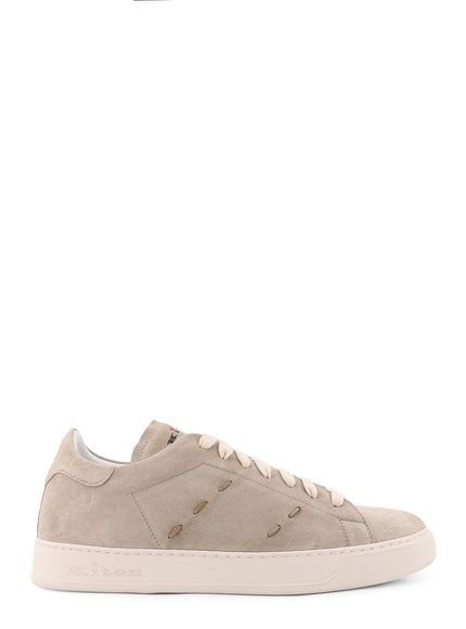 Kiton Ciro Paone Leather Sneakers With Iconic Stitching