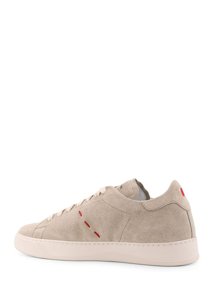 Kiton Ciro Paone Leather Sneakers With Iconic Stitching
