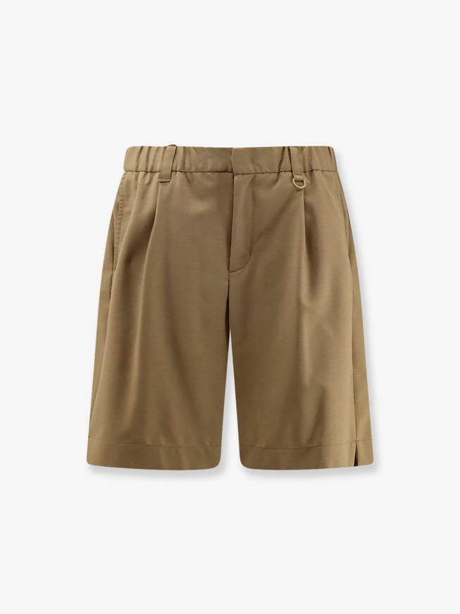 Laminar Wool Blend Bermuda Shorts Verde Oliva