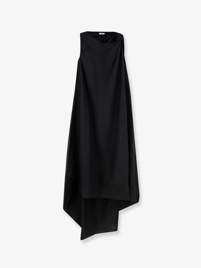Lamrons Viscose And Lyocell Blend Dress Black