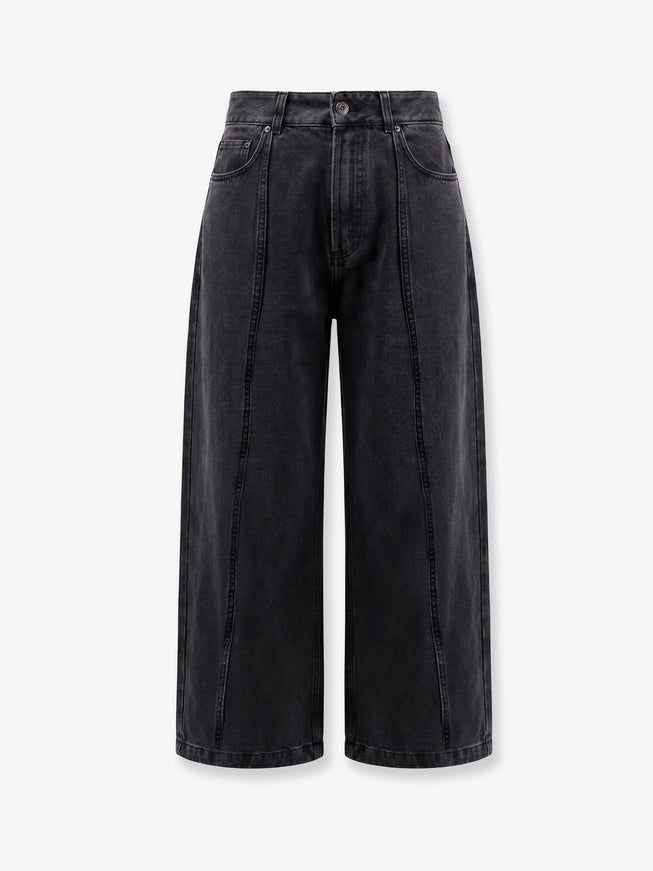Lamrons Balloon Fit Black Denim Jeans Charcoal