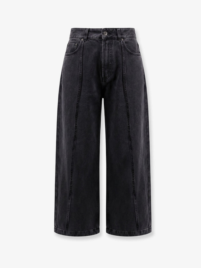 Lamrons Balloon Fit Black Denim Jeans Charcoal