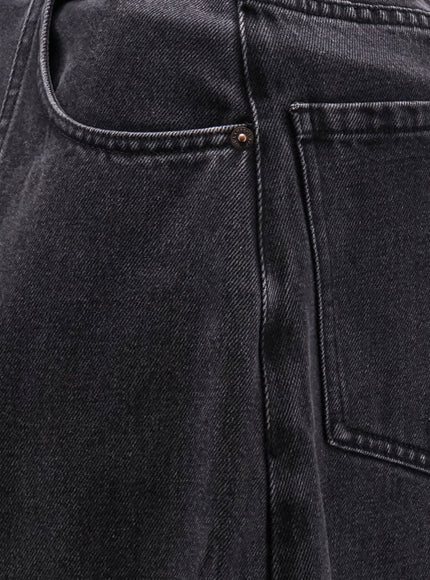 Lamrons Balloon Fit Black Denim Jeans