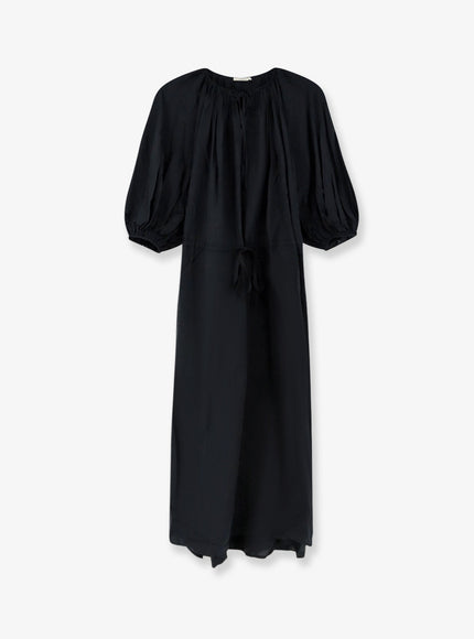 Lamrons Modal And Silk Blend Dress Charcoal