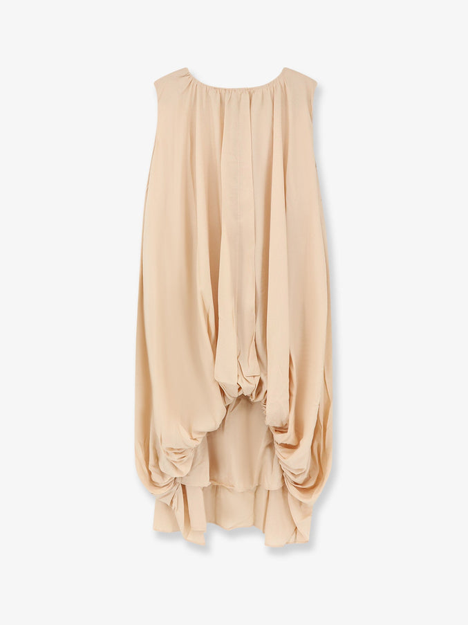 Lamrons Modal And Silk Blend Dress Nude