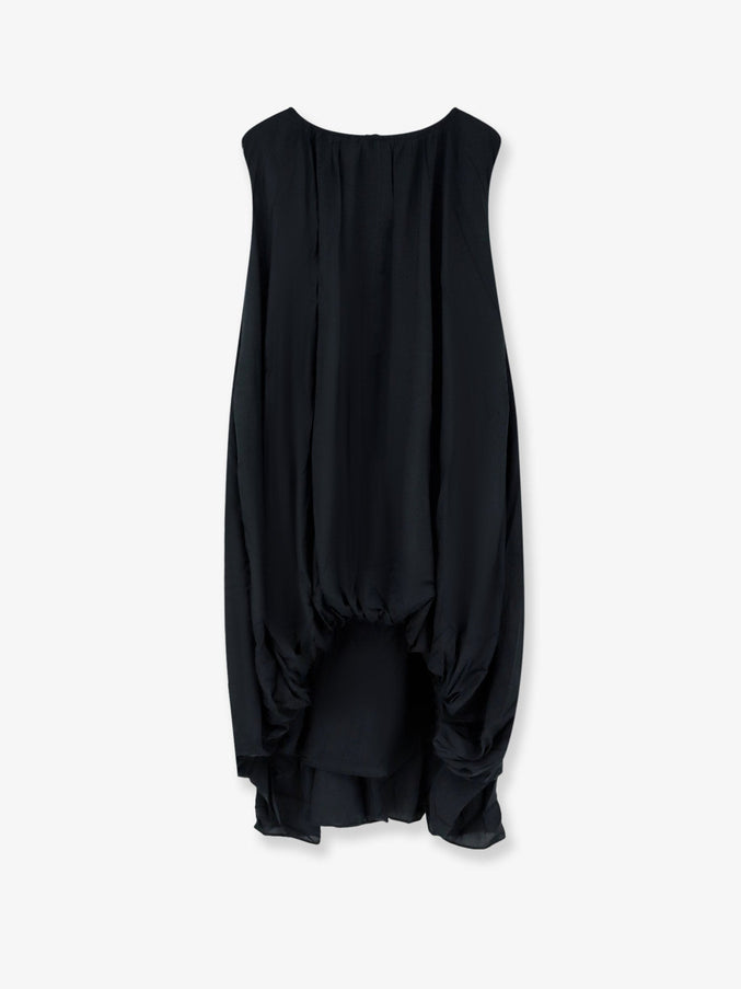 Lamrons Modal And Silk Blend Dress Black
