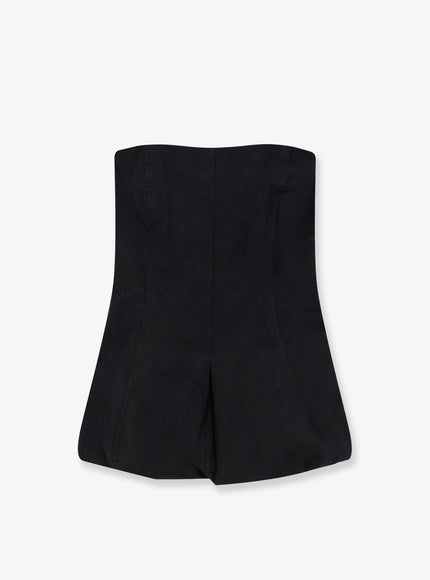 Lamrons Cotton And Silk Blend Top Black
