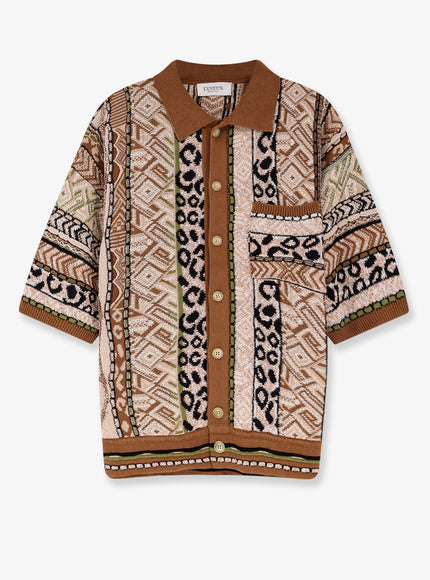 Laneus Multicolor Knitted Shirt Cioccolato